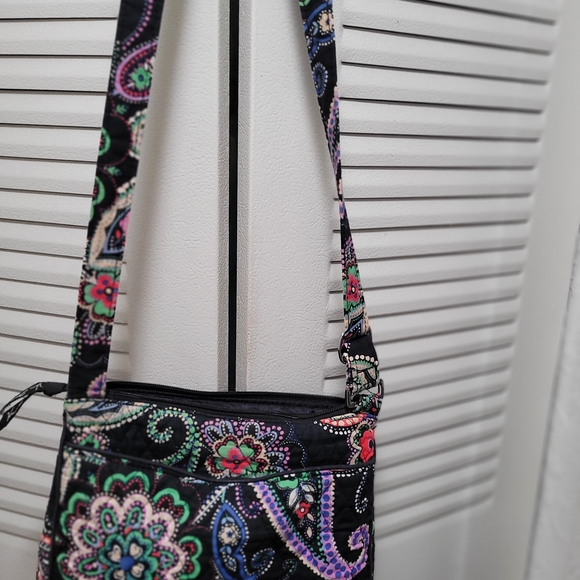 Vera Bradley Black Paisley Crossbody Bag - Picture 5 of 11